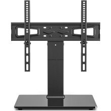 5Rcom Table Top TV Stand for 32-70 Inch TVs, 40KG Load Capacity, Tempered Glass Base Desk Mount with Height Adjustable, Universal Table Top TV Bracke
