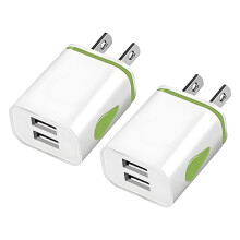 2 Pcs Usa Usb Charger Plug Adapter, Uk to Usa Plug Adapter with Usb, 2 Pin Usb A Plug Us Travel Adapters with Dual Ports, Usa Travel Adapters for Cha