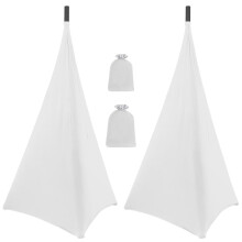 OUUTMEE Speaker Stand Covers - 2 Pack Floor Speaker Tripod Scrim Cover with 360 Degree Cover | Universal DJ Light & Tripod Scrim Skirt for Weddings,