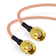 Superbat SMA Male to Male RG316D Cable 1m 50ohm Double-Shielded WiFi Antenna Extension Cable for 4G LTE Router RTL-SDR USB Dongle ADS-B Receiver Netw