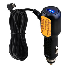 Dash Cam Vehicle Power Supply, 12v to 5v Dash Cam Power Lead, 3.5 Metres Mini USB Cars Charging Cable with 1 USB Ports, Car Charger Adapter for DVR D
