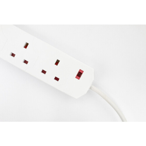 Daewoo Extension Lead, 4 Gang, 1 Metre, White 1