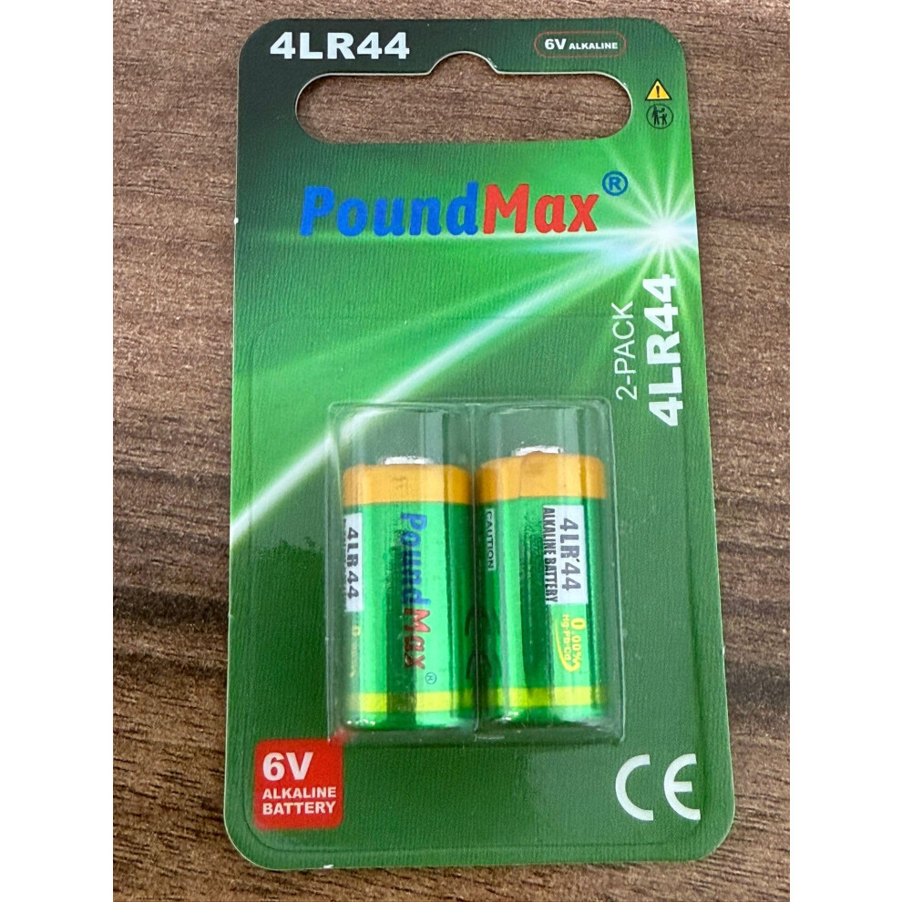2 X 4Lr44 4G13 L1325 A544 476A 6V Alkaline Batteries By Poundmax Black 47654723
