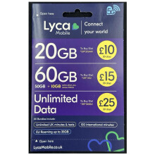 OFFICIAL LYCAMOBILE - MICRO/ STANDARD SIM CARD UK BUYERS ONLY PLEASE !