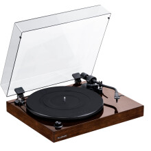 Fluance RT82 Reference High Fidelity Vinyl Turntable Record Player with Ortofon OM10 Cartridge, Speed Control Motor, High Mass MDF Wood Plinth, Vibra