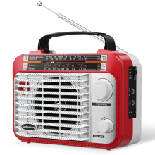 AM/FM/SW1-2 Radio Shortwave Transistor Radio AC or Battery Operated with Best Reception Big Speaker and Precise Tuning Knob with AUX in & 3.5mm Earph