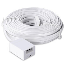 SPEPY BT Telephone Extension Cable, White BT Male to Female Extension Cable 6-Pin Straight Through PhoneCable for UK Landline Phone Cord Home & Offic