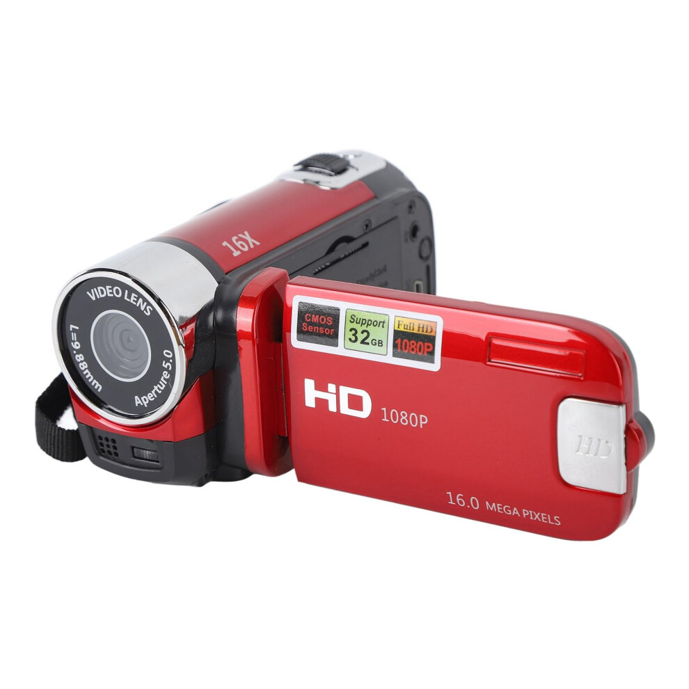 Yosoo Health Gear Handheld Video Camera Camcorder, 1080P 4K 48Mp Dv Camera 16X Digital Vlogging Video Camera 2.7In Tft Lcd Rotatable Screen (Red) Red 86055123