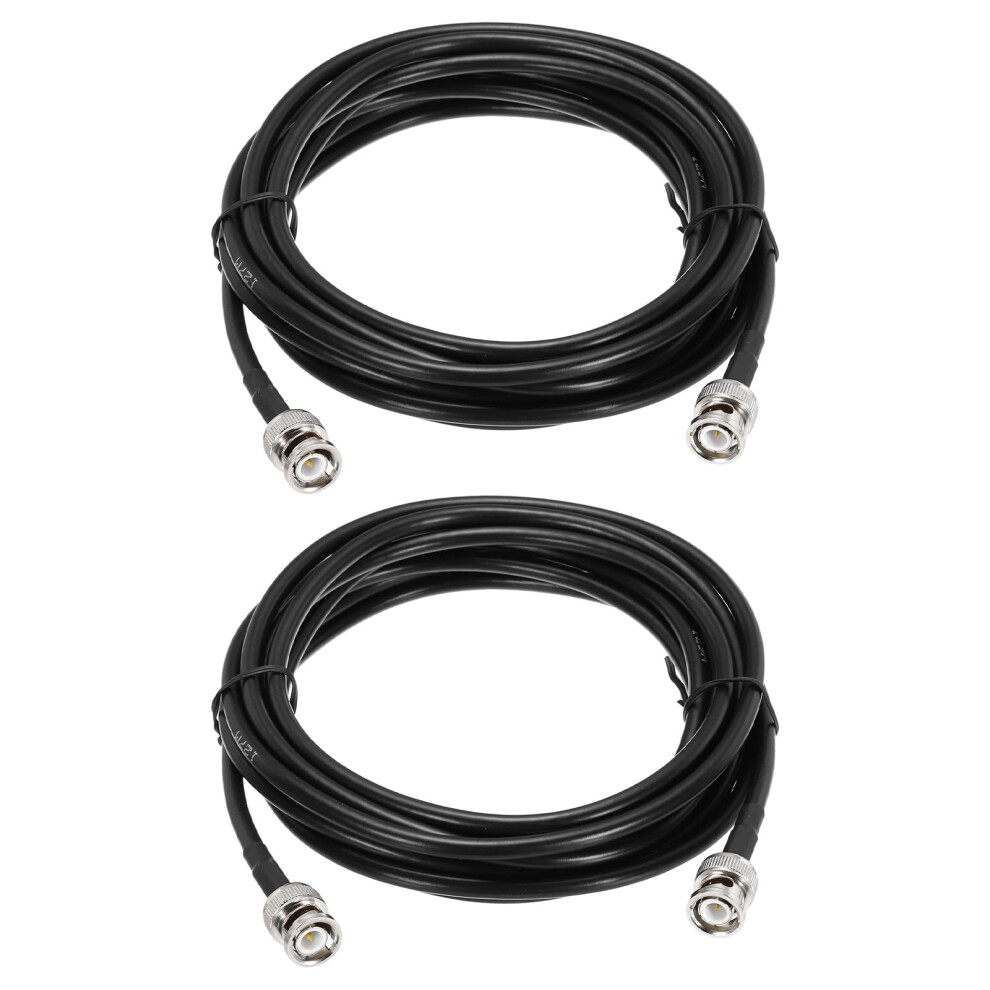 Sourcing Map 2Pcs Rg58 Coaxial Cable 12Ft/3.7 M, Bnc Male To Bnc Male Coax Cable 50 Ohm Low Loss Cable For Cb Radio, Ham Radio, Antenna Analyzer 41915684