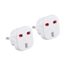Bojueshaw 2 Pack UK to EU Travel Plug Adapter - Type C/E/F for Spain,France,Italy,Germany,Portugal,Netherlands,Greece,Turkey and More European Countr