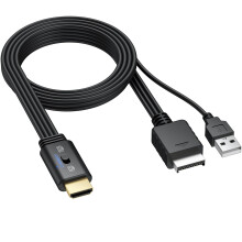 CAMWAY PS2 to HDMI Converter 1080P 60Hz, 4:3/16:9 Aspect Ratio Switch, Plug&Play Adapter for PS1/PS2 Gaming Consoles to Modern TVs with USB Power Cab