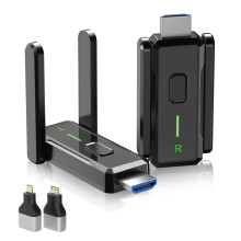 Wireless HDMI Transmitter and Receiver 500FT/150M, 4K Decode 1080P@60Hz Ultra HD Video Output, Plug&Play 5G+2.4G for Video and Audio to Monitor from