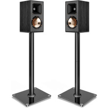 PEGZONE Speaker Stands for Surround Sound,55 LBS Capacity,30.1 inch universal Speaker stands Floor Pair,Cable Management,Large Base,1 Pair,Black