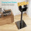 PEGZONE Speaker Stands Pair, 30" Fixed Height, 55lbs Weight Capacity 2