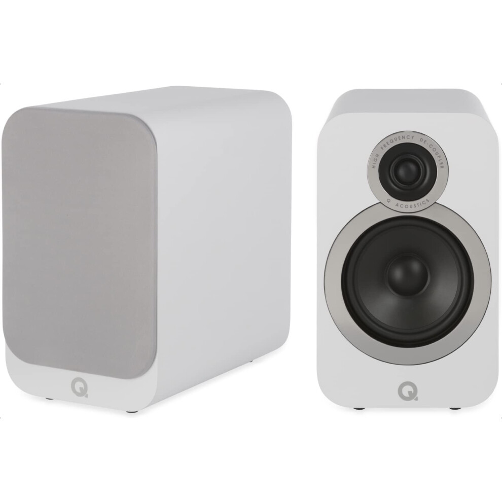 Q Acoustics 3020I Bookshelf Speakers Pair Arctic - Featuring 2-Way Reflex Enclosure Type, 125Mm (5") Bass Driver, And 22Mm (0.9") Tweeter - Ste White 84757081