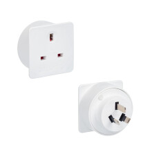 Invero Pack of 5 - UK to Australia New Zealand China Tourist Travel Mains Plug Power Grounded Adaptor - White