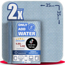 NeoLavish Screen Cleaner - Just Add Water - 2 Pack 35x35 cm | Microfibre Cleaning Cloth for TV, Laptop Computer, Car, Phone, Monitor, OLED, Macbook,
