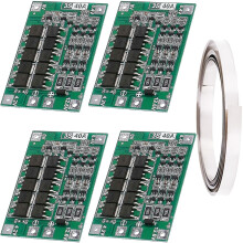 Youmile 4 pcs 3S 40A PCB Protection Board 18650 Lithium Battery Protection Board Li-ion Lithium Battery Charger PCB BMS 11.1V 12V 12.6V with Balance