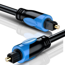 BlueRigger Digital Optical Audio Toslink Cable (3M - 2 Pack, Fiber Optic Cord, in-Wall CL3 Rated, 24K Gold-Plated) - Compatible with Home Theatre, So