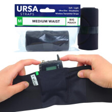 URSA Waist Strap - Ultra Slim, Breathable & Stretchy Microphone Transmitter Straps. Compatible with Most Transmitter/Receivers (Black, Medium Waist -