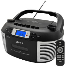CTDZLED Portable CD Player and Cassette Player with Remote Control, FM AM Radio, USB Playback, Bluetooth Speaker, Recording Function, AC Powered for