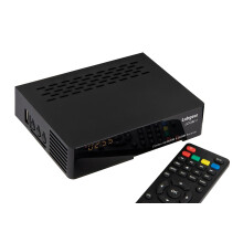 Freeview HD Receiver Combo Full HD Satellite & Terrestrial Receiver + USB Port Schedule HD Program Recorder, Labgear LCOM1 Compact TV Box with Remote