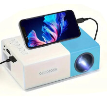 Mini Projector, Portable Phone Projector 1080P Full HD Support, Mini Projector for Bedroom with Remote Control, Compatible with HDMI/Audio/Smartphone