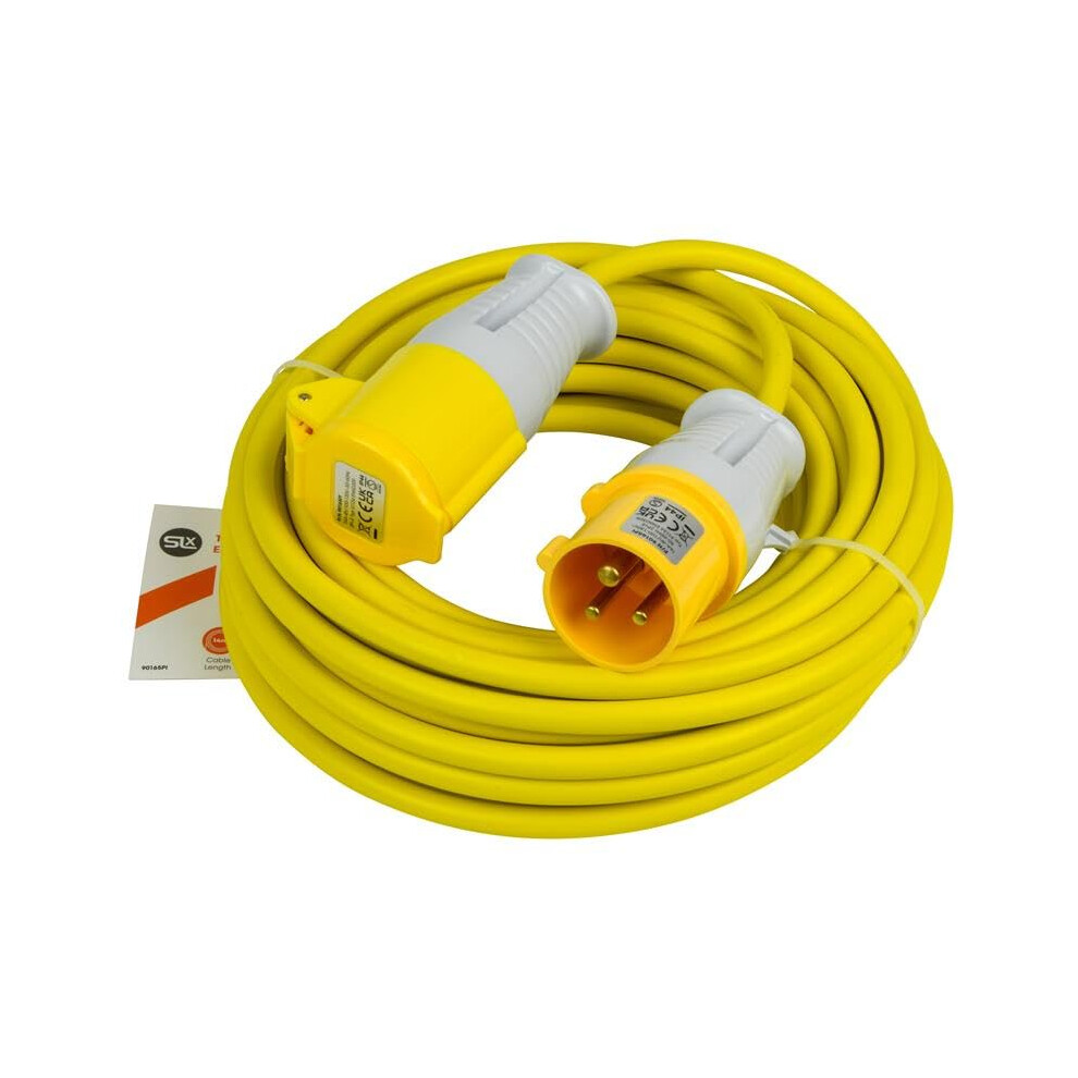 Slx 14M 110V Extension Lead 16A 2.5Mm Heavy Duty Cable Reel Ip44 Rated Water & Dust Resistant Durable Outdoor Power Cable For Site Garage & Construct 96913758