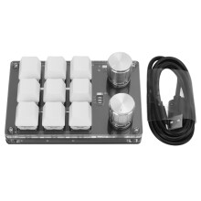Customizable Shortcut Keys Mechanical Macro Keyboard USB Bluetooth Dual Mode Programmable Keypad Plug And Play Storage Function For Creative Workflows