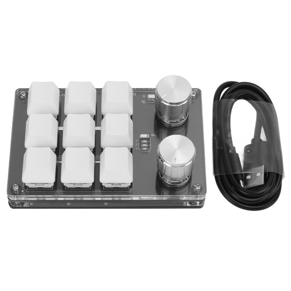Customizable Shortcut Keys Mechanical Macro Keyboard Usb Bluetooth Dual Mode Programmable Keypad Plug And Play Storage Function For Creative Workflows 9551475342566