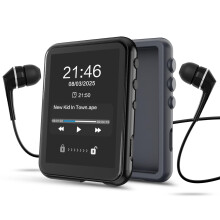 64GB MP3 Player with Bluetooth 5.3, QNGEE 2.4 inch Full Touchscreen Music MP3 for Kids, FM Radio, Voice Recorder, HiFi Sound, E-Book, Earphones Inclu