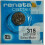 Watch battery for Renata 315. 1