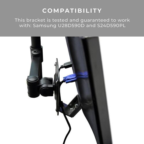 HumanCentric VESA Mount Adapter Bracket Compatible with Samsung Monitors U28D590D and S24D590PL 1