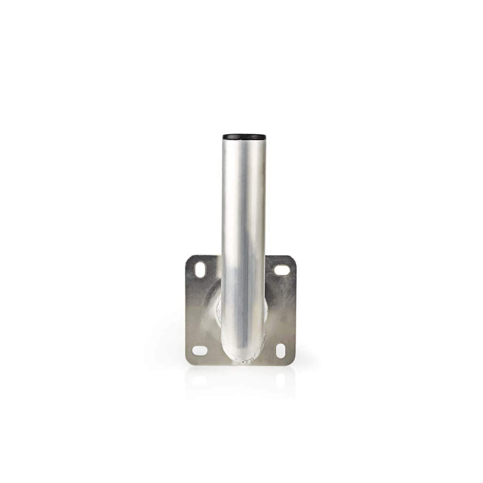Nedis Satellite Wall Mount, L-Shaped Aluminium Bracket With Blanking Cap, Galvanised For Outdoor Use - 50Mm Tube Diameter, 150 X 150Mm Base, 250Mm Wa 11456261