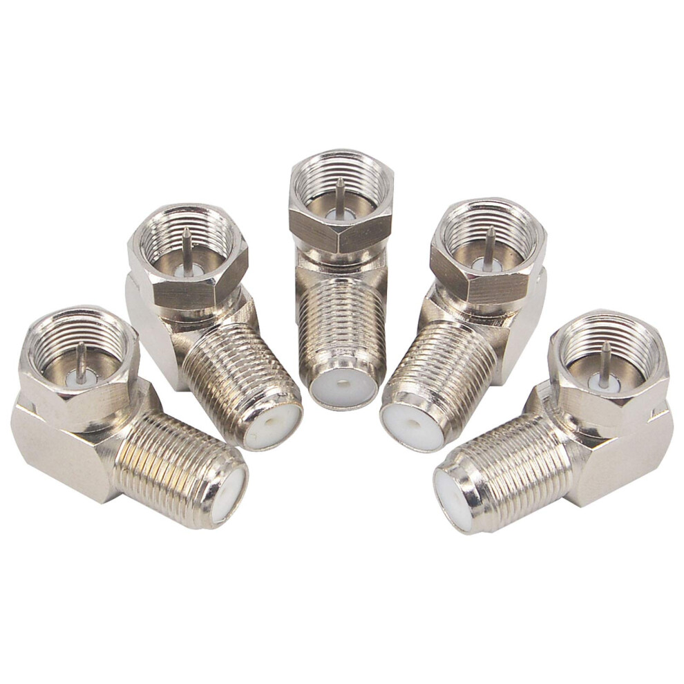 Photos - Cable (video, audio, USB) BOOBRIE 90 Degree F Coaxial Connector Right Angle F-Type Coax Connector F Type Male to Female Adapter Coaxial RG6 Adapter Sa