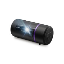 NOMVDIC R150 Mini Portable Projector with 90 Degree Rotating Lens, Built-in Battery for 4hrs Movie, 6W Speaker, 100" Screen and Carry Case