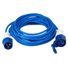 Extension Lead Cable,2M Heavy Duty 16A 240V Mains Hook Up Cable Camping Extension Lead Angle Joints Camping Cables Mains Power Cable for Campervans &