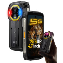 Ulefone Armor Mini 20 Pro 5G Rugged Smartphone 4.7 inch Small Screen, 256GB+2TB Expand, Android 14, 33W 6200mAh Wireless Charging, 64MP Night Vision,
