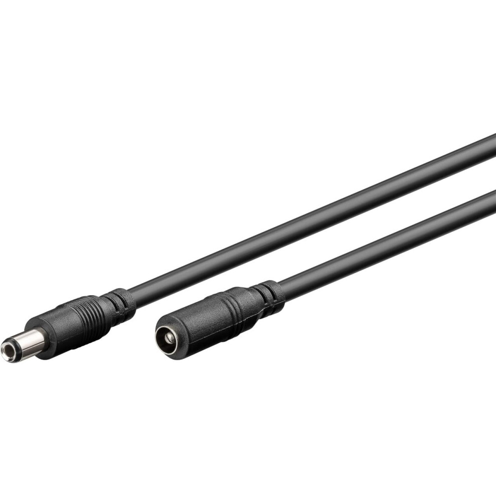 Goobay Dc Extension Cable 5M Â 5.5X2.5mm, Connector And Plug, For 5Â24V And Up To 5A, Ideal For Leds, Routers, Cameras, 76673 Black 84056221