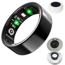 Hoorawwi Smart Ring, Bluetooth Health Tracker Smart Ring for Men Women Large Fitness Activity Tracker Ring w/Sleep Heart Rate Blood Oxygen Monitor St