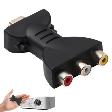 louuuou 1 PC Hdmi to Av Converter, Hdmi to Rca Converter High-Definition AV Video Adapter Red Yellow White Interface Compatible with PC Laptop Xbox T