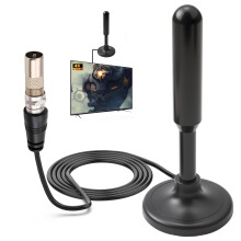 TV Aerial Indoor with Booster 360Reception 10ft Cable for Smart TV with Signal Booster Digital TV Antenna with Strong Signal UK for Miles Long Range