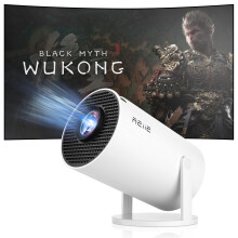 2025 Upgraded HY300 PRO+ Mini Portable Projector,180Rotatable Smart Projector,WiFi 6+BT 5.0 with Android 11.0,0.8:1 Short Focus,200 Lumens,Support 4