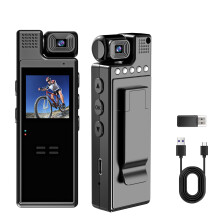 HJZJGG 1080P HD Mini Body Camera Wearable Body Cameras 180 Rotatable Lens 6HR Continuous Recording Motion Detection Portable Mini Action Bodycam for