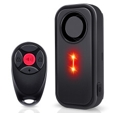 Cruxer Bike/Car Alarm with Red Flashing Light, Max 113dB Vibration Sensor Alarm, Wireless Remote Anti Theft Device, 7 Levels Sensitivity, IP66 Waterp