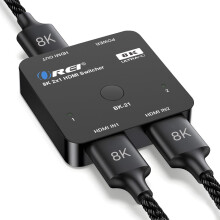 OREI 8K 2x1 HDMI Switch 4K @ 120hz, Auto HDMI Selector 48Gbps High Resolution Switch Between 2 Inputs Prefect for Gaming, PS5, Xbox, HDR10, Dolby Vis