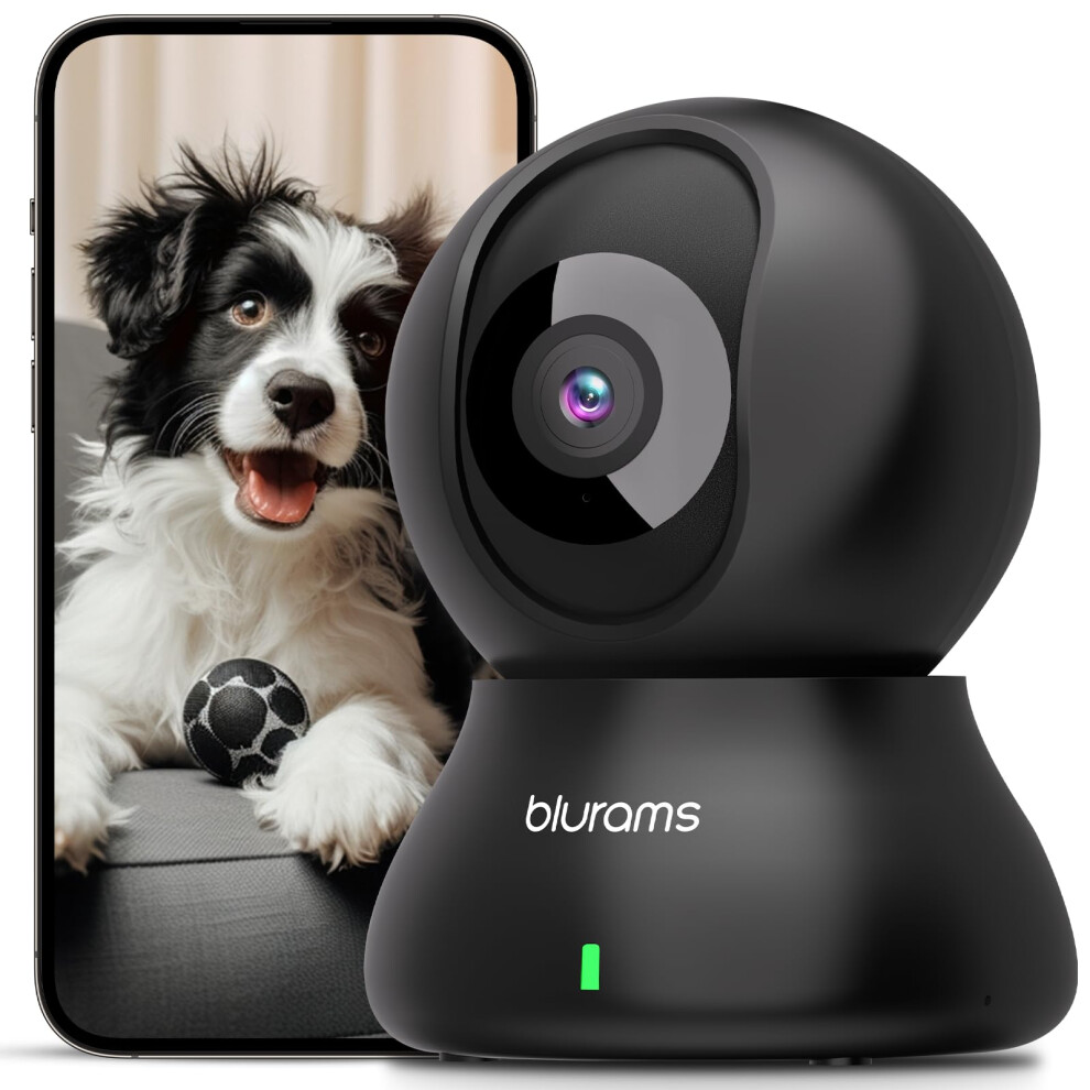 Blurams Pet Camera 2K, Indoor Camera, Dog Camera, 360? Home Security Camera, Night Vision, Motion Tracking, 2-Way Talk, Cloud&Sd, App Control, Works