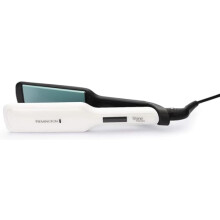 Remington Shine Therapy Wide (45mm) Floating Plate Hair Straightener with Advanced Ceramic coating infused with Moroccan Argan Oil for sleek & smooth