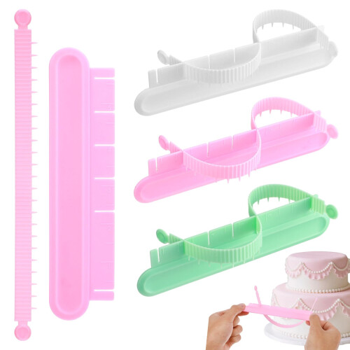 Adjustable Cake Decorating Tools Set with Cake Leveler, Precision Marking Arc Ruler for Baking