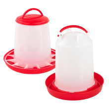 (3kg / 3L Chicken Feeder & Drinker) KCT Plastic Chicken Feeder Drinker Portable Automatic Poultry  Food Trough Coop Bird Water Dispenser